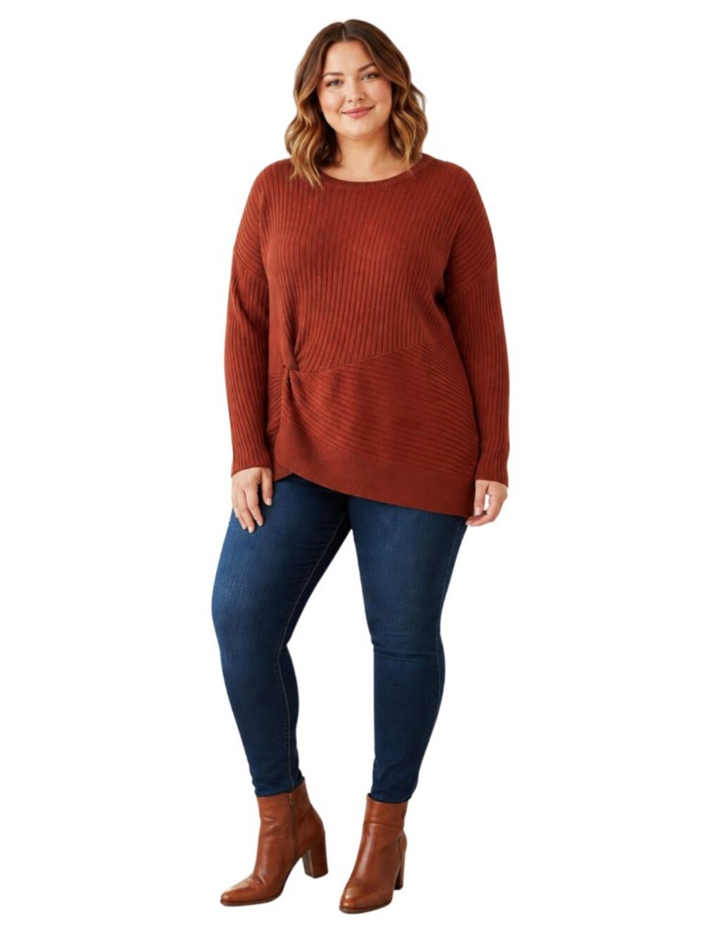 LOFT Outlet Ribbed Knit Sweater XL Knot Front Detail Fall Winter Must-Have